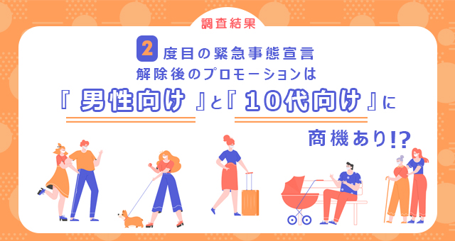 【調査結果】2度目の緊急事態宣言　解除後のプロモーションは「男性向け」と「10代向け」に商機あり！？