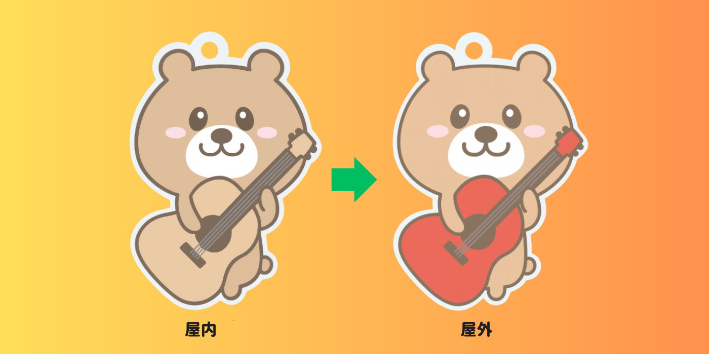 「おSUNぽ推しカラーアクリル」の商品展開アイデア
