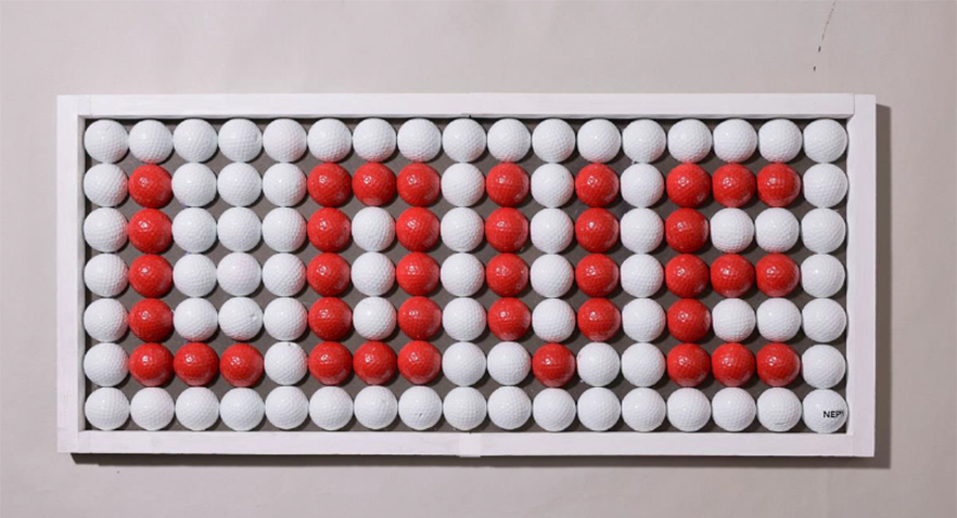 ゴルフボールアート（ピクセルアート・ウォールアート）