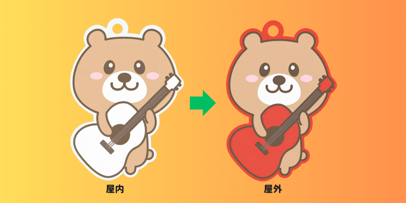 「おSUNぽ推しカラーアクリル」の商品展開アイデア