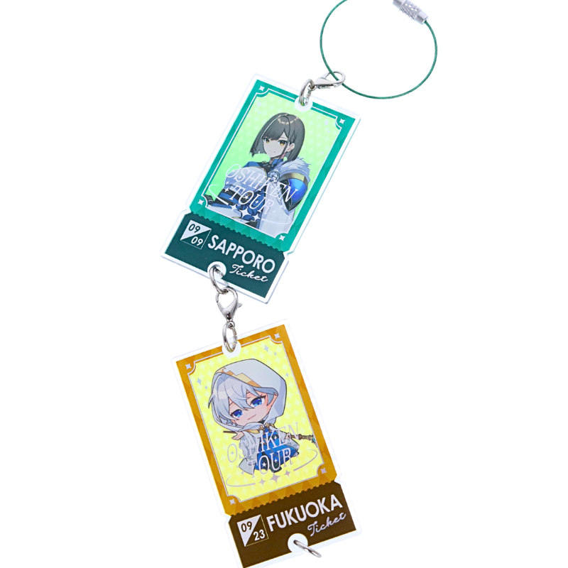 チケット風つながるアクキー